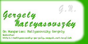 gergely mattyasovszky business card